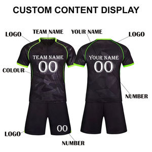 Conjunto de Entrenamiento de Fútbol para Hombre, Ajuste Cómodo, 100% Poliéster, Suave, Secado Rápido, Ligero, Transpirable, Ecológico, Personalizable, OEM - Product Image 5