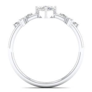 REYES lujo 925 plata esterlina VVS Moissanite anillo de compromiso para mujer con 14K oro blanco rodio plateado exquisita joyería - Product Image 4