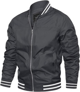 Men's Casual Comfortable Satin Bomber Jacket Solid Color <b>Zip</b> Outwear Embroidery Hood Decorations for Spring Autumn Fall Winter - Product Image 1