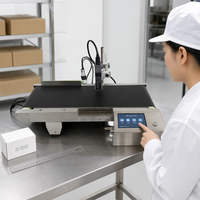 Imprimante jet d'encre automatique de bureau avec convoyeur - Codeur de date d'expiration pour boîtes de conserve, bouteilles en plastique et sacs en papier