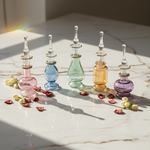 LW77 Aurora Collection Miniature d'Art Populaire Égyptien – Flacon de Parfum en Verre Borosilicate Soufflé à la Main pour Oud Attar – Souvenir Premium - Product Image 1