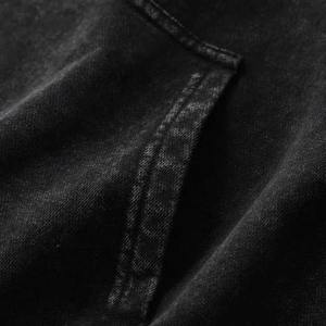 Custom Tech Pack Distress Bottom Style Pullover à manches longues, lavage à l'acide, sweat à capuche à manches longues au prix de gros - Product Image 3