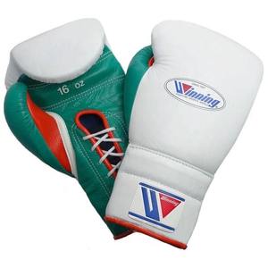 Gants de boxe MMA en cuir, design OEM, à lacets, imperméables, respirants, légers, avec sangle de poignet réglable, couleur jaune et verte - Product Image 3