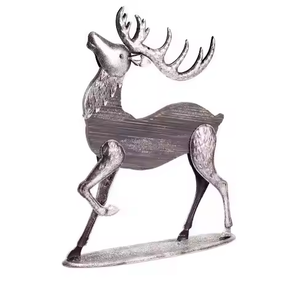 Statue de cerf Statues d'animaux Fabricants d'artisanat Figurine Sculpture en métal Cadeau de luxe dans la décoration intérieure par décor impex - Product Image 2