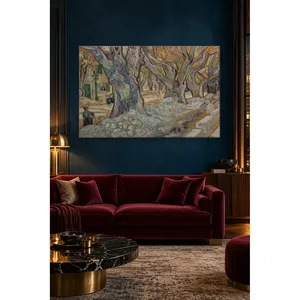 Fida Van Gogh Road Menders Under Giant Plane Trees Impression sur toile - Product Image 5