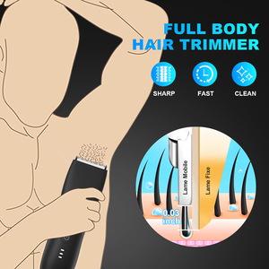 IPX7 étanche corps aine tondeuse <span class=keywords><strong>à</strong></span> cheveux dissolvant boules d'aine cheveux hommes tondeuse corps tondeuse avec lumière led noir - Product Image 5