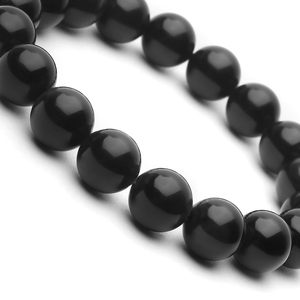 Bracelet unisexe Arihant Gems Jewels, onyx noir naturel certifié, pierre précieuse astrologique, effet positif, forme de boule, pour cadeau homme - Product Image 3