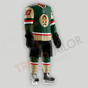 Maillot de hockey sur glace personnalisé avec logo d'équipe, uniforme complet pour collège - Product Image 3