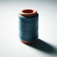Fil à coudre teint 100 % coton de qualité supérieure, bleu, 12S/4 torsadé, fabriqué au Népal, certifié ISO, vente en gros, le meilleur de l'Himalaya BH-TH-01