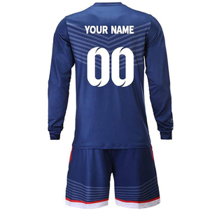 Conjunto de uniforme de fútbol personalizado para hombre, camiseta de fútbol de manga larga transpirable, ropa de fútbol por sublimación barata - Product Image 4