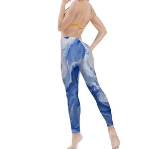 Venta al por mayor de mallas de sublimación para las mujeres en blanco pantalones de yoga con paneles de malla transpirable mallas de gimnasio para Fitness y Activewear - Product Image 5