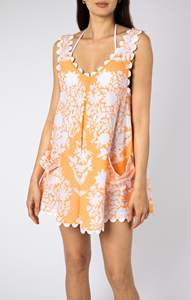 Factory Price Summer Sleeveless Print Mini Length Fashion Backless Designer Lace Women Tunic - Product Image 3