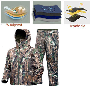 Veste Softshell Camouflage Orange Respirante Imperméable de Haute Qualité Personnalisée pour la Chasse en Plein Air et l'Entraînement Automnal Unisexe - Product Image 2