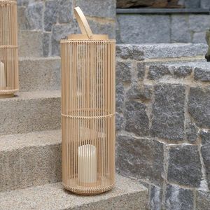 Lanterne bon marché en osier, rotin, bambou, nouveau design, lampe de table tissée esthétique, bougeoir nordique pour la maison et le jardin - Product Image 6