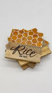 Handcrafted Resin and Wood <b>Coasters</b>, Stylish Round <b>Drink</b> <b>Coaster</b> Set, Premium Stone <b>Coasters</b> for Home, Office, and Gifts - Product Image 5