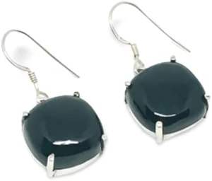 Women's Drop Earring Natural Black Onyx Gemstone December Birthstone <b>Birthday</b> <b>Gift</b> Handmade Jewelry 925 Sterling Silver Earring - Product Image 3