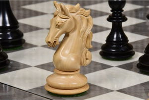 Jeu d'échecs en bois pliant de luxe de la série King Shera de 4.5 pouces avec tiroir de rangement et pièces d'échecs en bois lestées - Product Image 5