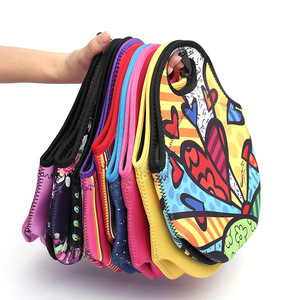 Sac à déjeuner en néoprène avec logo personnalisé, sac isotherme, boîte à lunch, sac à déjeuner isolé pour pique-niques en plein air - Product Image 6