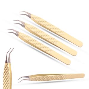 Pinzas para Pestañas de Acero Inoxidable Japonés con Punta de Fibra y Logotipo Personalizado, Probadas a Mano, Premium, Agarre Suave Personalizado - Product Image 5