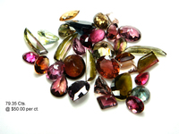 Tourmaline naturelle multicolore, formes variées, taille calibrée, pierres semi-précieuses en vrac, prix de gros, GEMFORTE INC