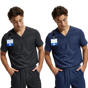 Vêtements de gommage d'infirmière de haute qualité pour hommes, tissu doux anti-rides à séchage rapide, uniformes d'hôpital à la mode - Product Image 1