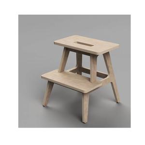 Taburete de Madera Natural con Grano Pulido, Ideal para Ayudantes de Cocina, Estantes de Baño, Armarios de Dormitorio y Acceso Diario - Product Image 6