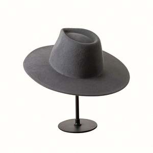 Chapeau Fedora en feutre de laine australienne de haute qualité, 100% laine, hiver, bord large plat de 9,5 cm, style cowboy - Product Image 4