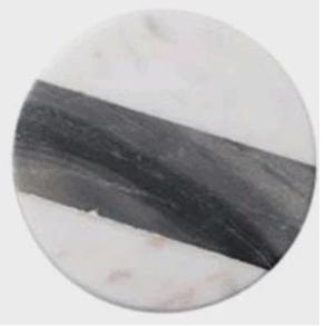 Sous-verres en marbre noir et blanc Multi-Design Coussinets en pierre essentiels pour chaque cuisine Set de formes rondes Tapis et tampons - Product Image 2