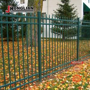 Supplier Wholesale Outdoor Cloture Jardin Black Metal Iron Fence Panel Tubular Steel Garden Fence - Product Image 1