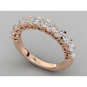 Anillo de banda para mujer de oro de 10K con diamantes cultivados en laboratorio, estilo hip-hop, banda de eternidad, chapado en rodio, joyería fina certificada por IGI para boda - Product Image 4