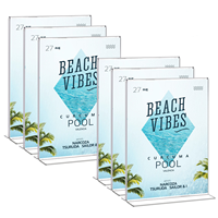 Support en plastique double face écologique et personnalisable pour cadres photo et porte-menu