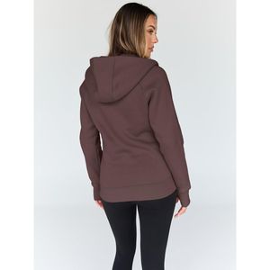 New style Custom Logo Women's Casual Solid regular Length Winter Long <b>Sleeved</b> Fleece Hoodie Jogger Stacked Pants - Product Image 4