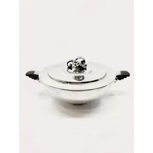Cazuela Clásica de Doble Capa de Acero Inoxidable |   Duradero para Servir Comidas Calientes y Frescas con Materiales de Alta Calidad - Product Image 4