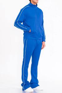 Chándal transpirable de peso pesado estampado con capucha acampanada de 2 uds para hombre de calidad superior ropa deportiva informal - Product Image 3