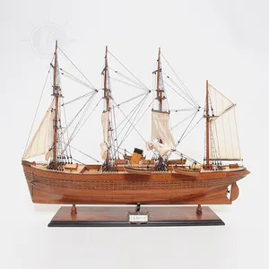 S.S. Barco modelo gaélico 80 cm hecho a mano de madera con soporte de exhibición, coleccionable, Decoración, regalo, venta al por mayor