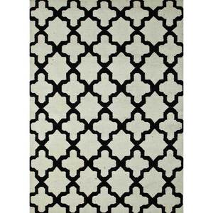 Indusbar Handmade Kilim Wool <b>Rugs</b> Abstract Rectangle Design Grey Black 4m Wide for Home Floor Flat Weaves 10mm <b>Thickness</b>-Model - Product Image 1