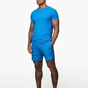 Ensemble décontracté pour homme, été, 100% coton, style streetwear, shorts et t-shirts, ensemble pour homme, grande taille, ensemble pour homme - Product Image 3