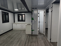 Fabriqué en Chine, maison conteneur pliable à double aile de 20 pieds, extensible, détachable et mobile, pour salle de conférence ou logement extérieur