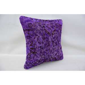 Vintage púrpura 14x14 pulgadas lana Kantha mosaico Paisley Patchwork almohada adornado uva paneles diseño tejido a mano técnica tejida - Product Image 2