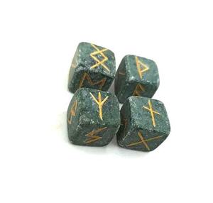 ทับทิม fuchsite ชุดหินรูนจากธรรมชาติ wicca Energy สำหรับการทำนายและสัญชาตญาณเรกิทำสมาธิป้องกันชาวไวกิ้ง - Product Image 3