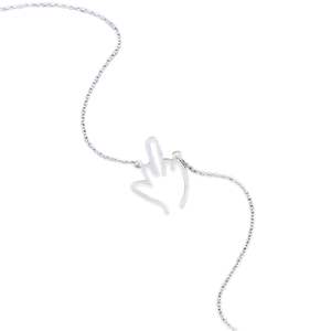 Collier pendentif doigt moyen en acier inoxydable, collier de geste drôle pour femmes hommes bijoux de style streetwear - Product Image 3