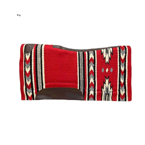 Tapis de selle durable Western Vente en gros 100 pour cent Tapis de présentation contour en laine néo-zélandaise avec équipement d'équitation en feutre gel - Product Image 4