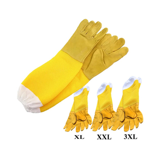 Gants d'apiculture en peau de chèvre et en caoutchouc de haute qualité de taille XL avec poignées confortables Gants de sécurité pour apiculteurs - Product Image 2