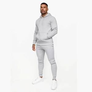 Vente en gros de survêtements à capuche respirants pour hommes, vêtements de sport personnalisés, survêtements décontractés à motif uni - Product Image 1