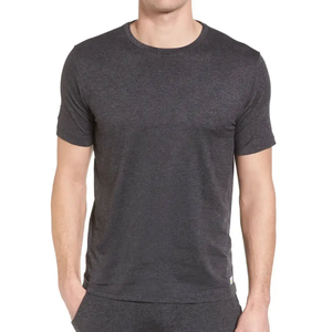 Camiseta personalizada 100% algodón Ringer para hombre, camiseta en blanco de estilo informal con cuello redondo de gran tamaño de Color sólido de alta calidad - Product Image 1