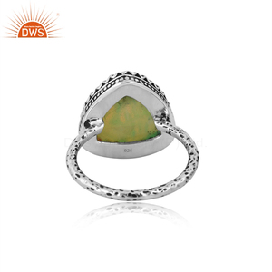 Meilleure qualité 925 argent Sterling naturel aurore opale vert bague de pierres précieuses pour les femmes cadeau pour elle fabricant de bijoux personnalisés - Product Image 4
