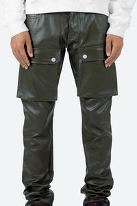 2024 New Design Mens <b>Pants</b>& Trousers <b>Leather</b> <b>Cargo</b> <b>Pants</b> Big Pocket Design Fashion Street Men's <b>Pants</b> Slim Fit Regular Size - Product Image 5