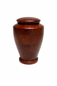 Urna Funeraria de Madera Maciza Natural con Forma Redondeada Suave, Grano Marrón Cálido y Tapa Minimalista para una Memoria Tranquila - Product Image 3