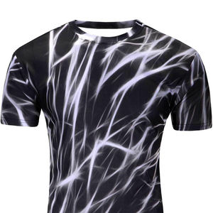เสื้อยืดถักแบบสวมหัวพิมพ์ซับลิเมชันสำหรับผู้ชายเสื้อยืดสตรีทสไตล์สตรีททำจากโพลีเอสเตอร์สำหรับสุภาพบุรุษ - Product Image 3