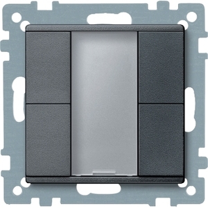 Interruttori a Muro SCHNEIDER ELECTRIC Serie M, Antracite, 2 Pulsanti, Modello MTN627614 - Product Image 1